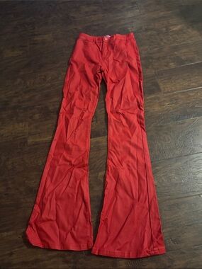 Edikted Red Flared Pants